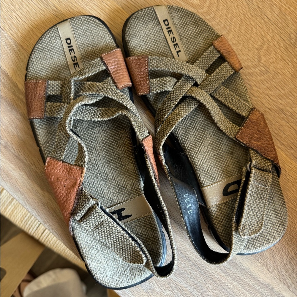 Diesel Unisex Sandals - Brown and Tan